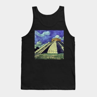 Chichen Itza painting, Vincent van Gogh style Tank Top